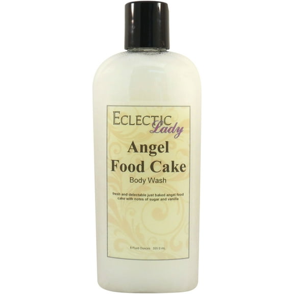 Angel Food Cake Body Wash by Eclectic Lady, Liquid Shower Gel for Women and Men, 8 Ounces