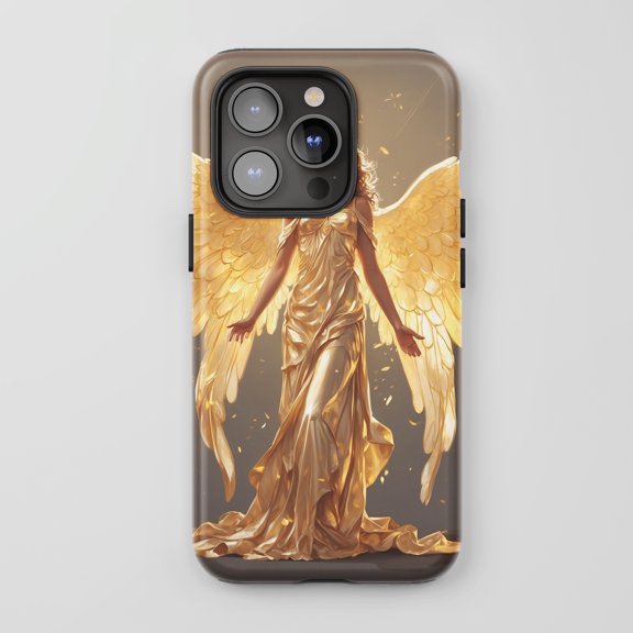 Angel For All iPhone Series Tough Phone Case Fantasy Gold