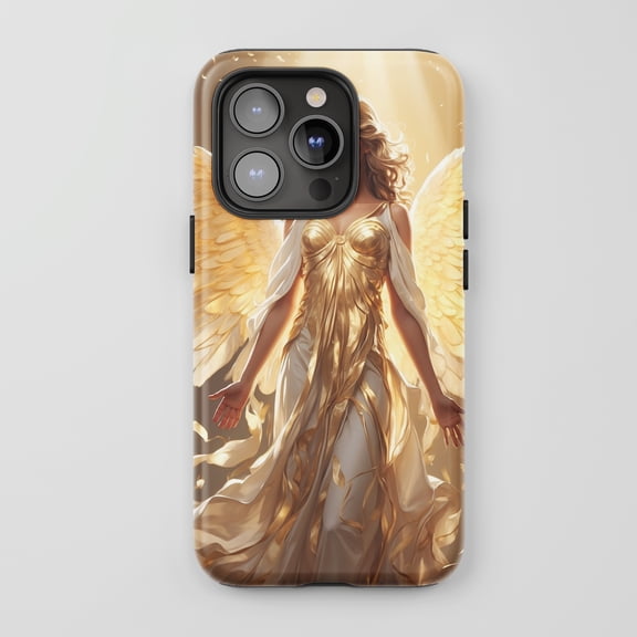 Angel For All iPhone Series Tough Phone Case Fantasy Gold