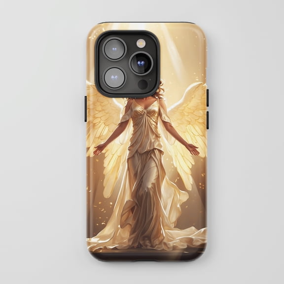 Angel For All iPhone Series Tough Phone Case Fantasy Gold