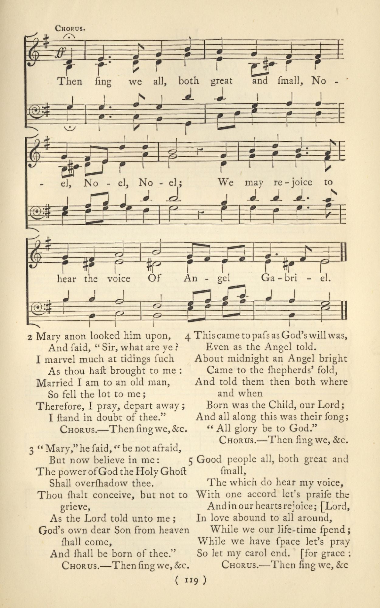 Angel Gabriel 2 Unknown Christmas Carols New & Old 1880 Canvas Art - (24 x 36)