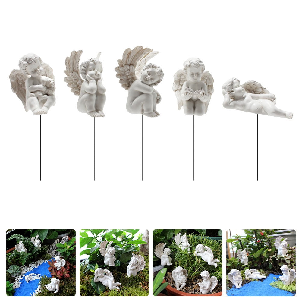 Angel Garden Decor Stake Yard Statue Memorial Stakes Resin Figurine