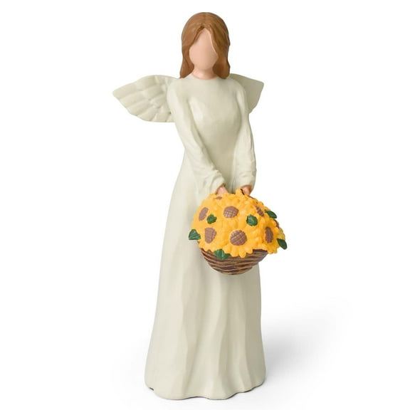 thovorrnl Guardian Angel Figurines, Sunflower Gifts for Women, Sunflower Basket Resin Sculpture for Indoor Home Decor