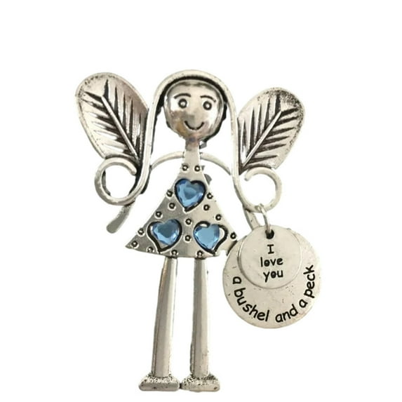 Angel Girl Ornament - "Crazy Beautiful Friend Forever" Christmas Gift, Cute Hanging Decor, Perfect for Home & Holiday Celebrations, 1.38*2.17in/3.5*5.5cm, D