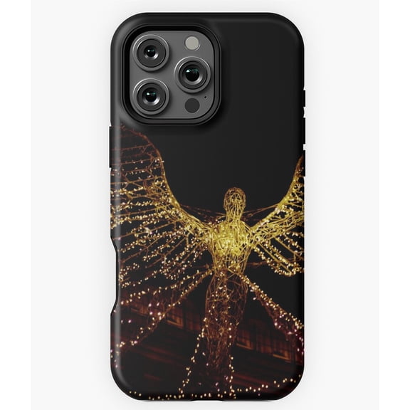Angel Glow Holiday Christmas Lights Phone Case for iPhone 16 15 14 13 12 11 Pro Max