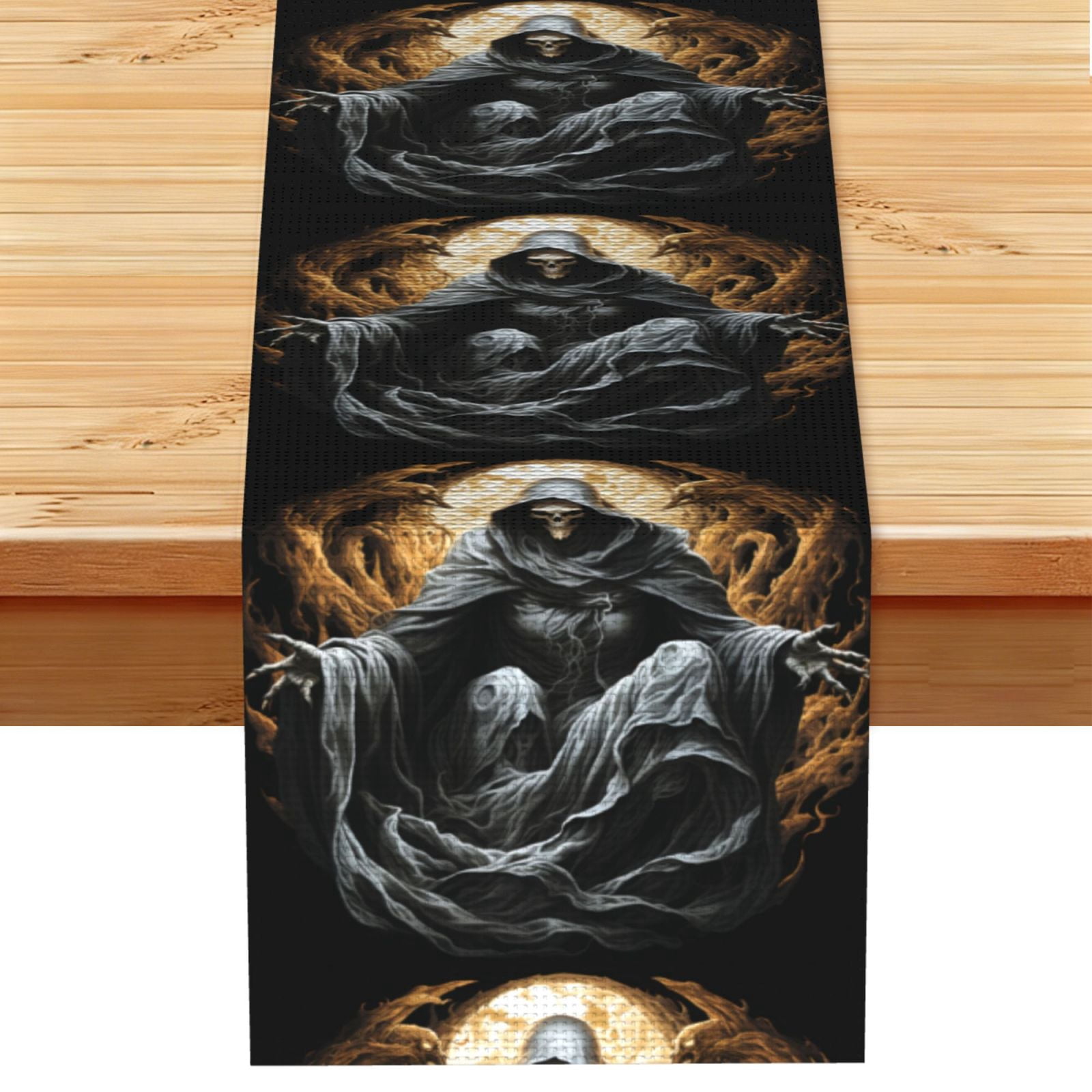 Angel Grim Reaper Skeleton Skull Art Table Runner 13x72 Inch for Dining ...