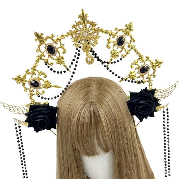 Angel Halos Crowns Marys Goddesses Headband Golden Tiaras Lolitas Crowns Wedding Cosplay Halloween Headdress Headpiece