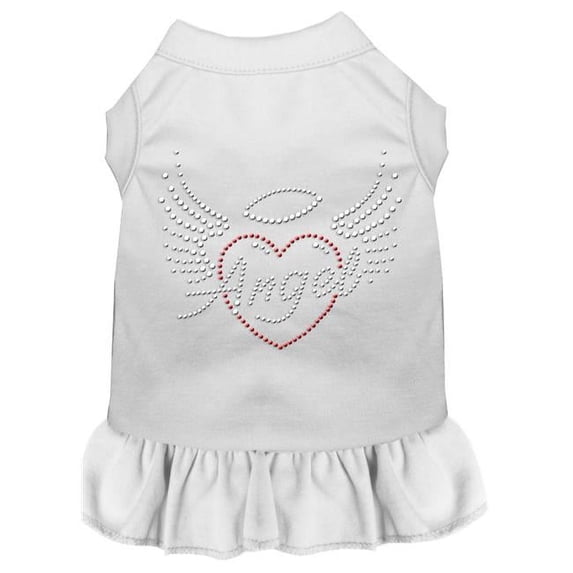 Angel Heart Rhinestone Dress, White - 4X 22