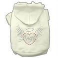 thumbnail image 1 of Angel Heart Rhinestone Hoodies Cream L - 14, 1 of 1
