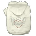 thumbnail image 1 of Pet, Dog  Cat Hoodie Rhinestone, "Angel Heart", 1 of 6