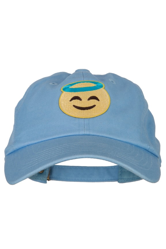 Angel Icon Patched Unstructured Washed Cap - Blue OSFM