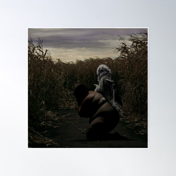 Angel In A Corn Field Poster Wall Art, Modern Wall Decor, 16x16 UNFRAMED