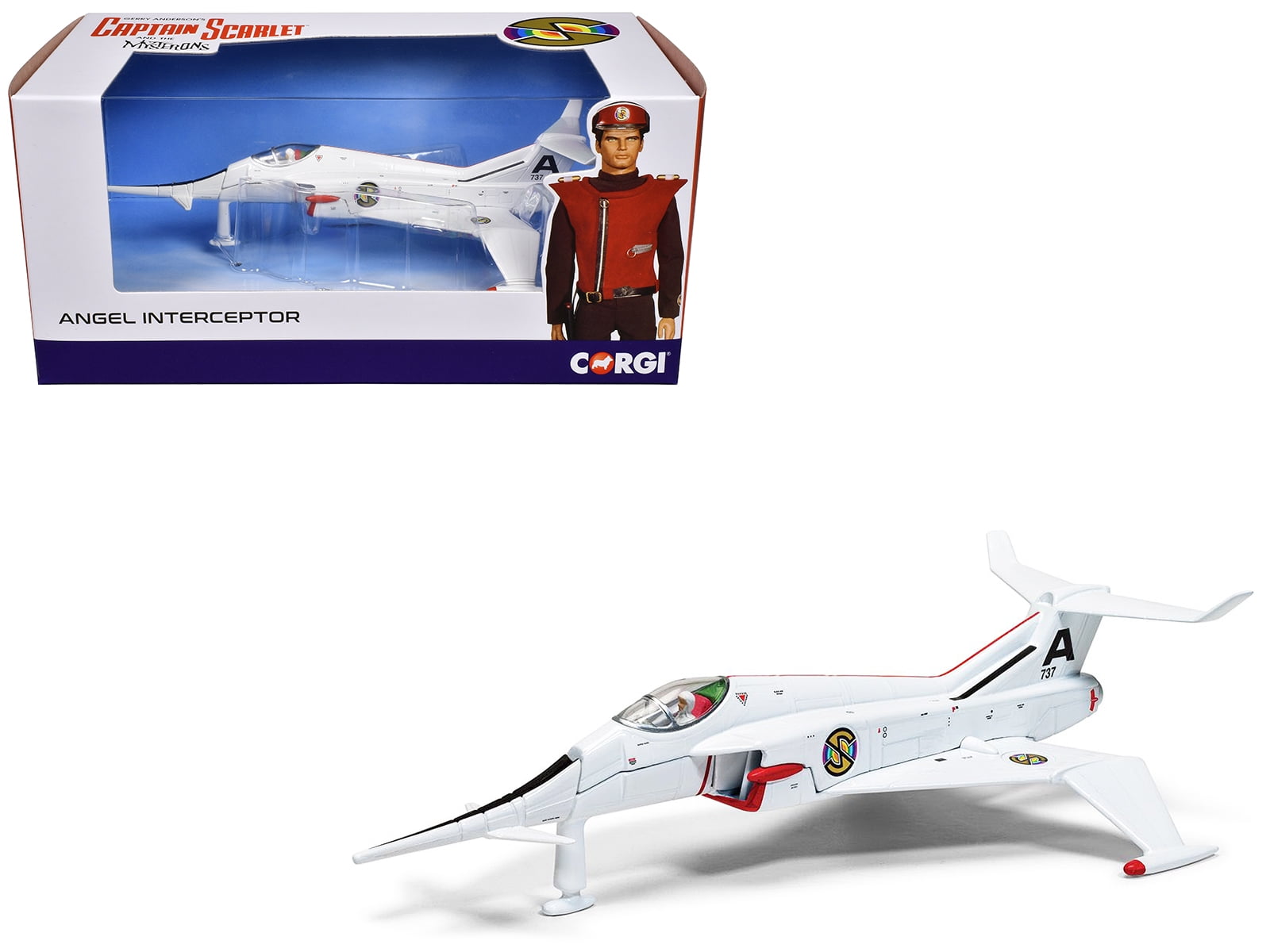 Angel Interceptor Aircraft "World Army Air Force" White "Captain Scarlet & the Mysterons" (1967-1968) TV Diecast Model by Corgi