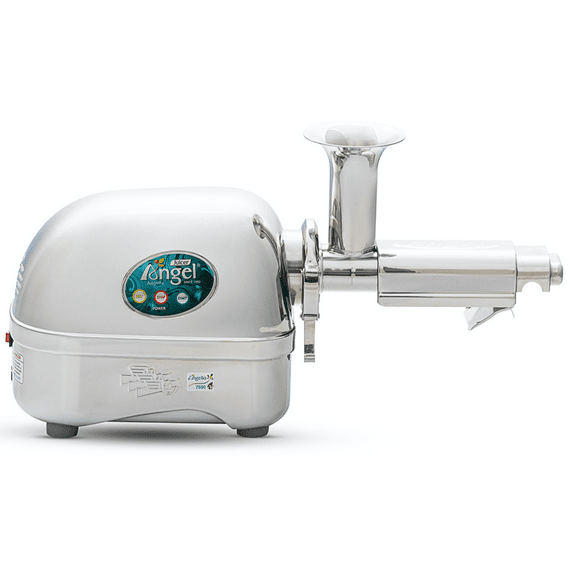 Angel Juicer AG-7500 Stainless Steel Electric Juice Extractor, SUS-304 Food Grade, Anti-Jamming Auto-Reverse Function, 10-Year Warranty