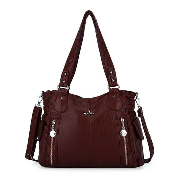 Angel Kiss Handbags for Womens Top-Handle Hobo Purse Roomy Casual Shoulder Bags PU Tote Satchel Purse for Womens