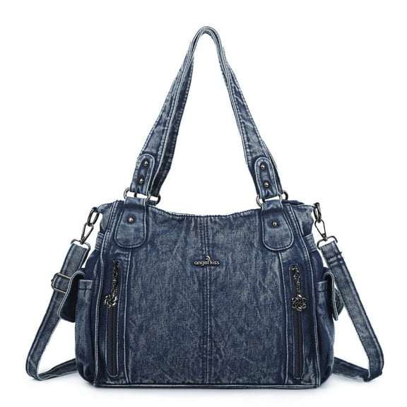 Angel Kiss Handbags for Womens Top-Handle Hobo Purse Roomy Casual Shoulder Bags PU Tote Satchel Purse for Womens