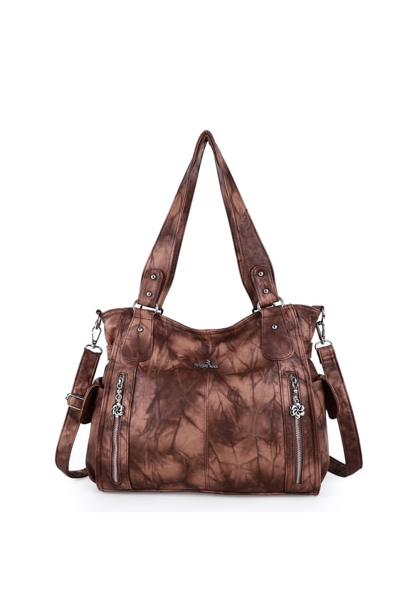 Handbags for Womens Top-Handle Hobo Purse Roomy Casual Shoulder Bags PU Tote Satchel Purse for Womens