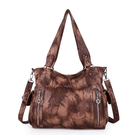 Angel Kiss Handbags for Womens Top-Handle Hobo Purse Roomy Casual Shoulder Bags PU Tote Satchel Purse for Womens