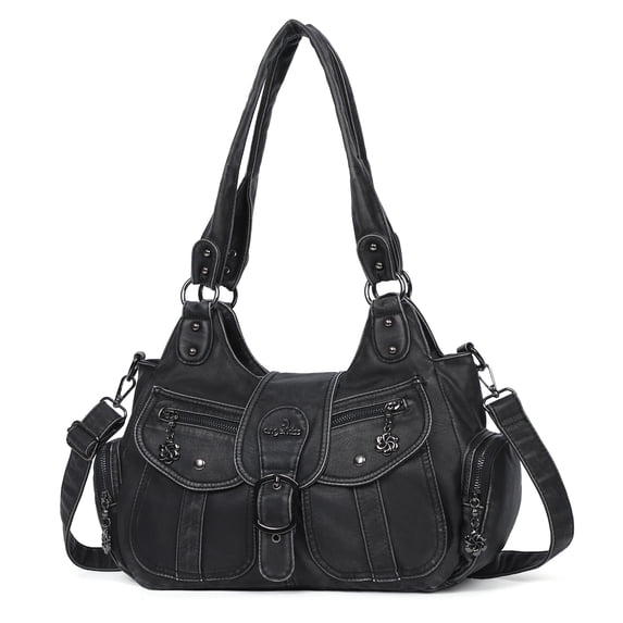 Angel Kiss Hobo Bags for Women Vegan Leather Shoulder Purses and Handbags Ladies Roomy Tote Bags Purse with Crossbody Strap