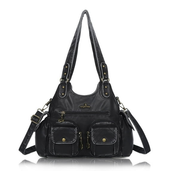 Angel Kiss Multi pocket shoulder bag Women's casual crossbody bag