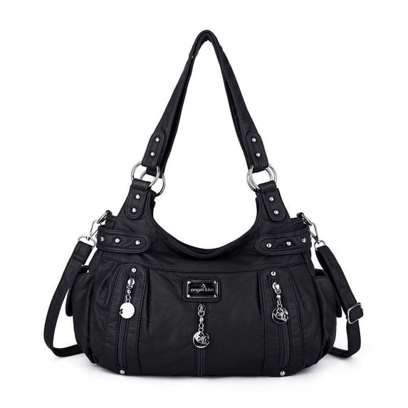 Angel Kiss Multi pocket women's shoulder bag with detachable straps