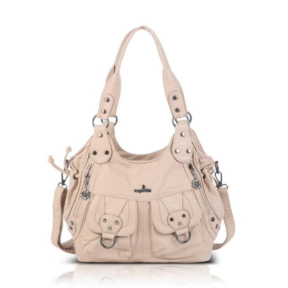 Angel Kiss Purses and Handbags for Women Vegan Leather Hobo Purses multi pocket Satchel Handbags