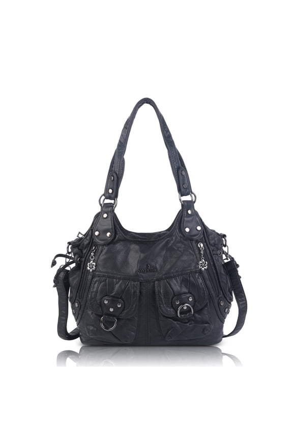 Purses and Handbags for Women Vegan Leather Hobo Purses multi pocket Satchel Handbags