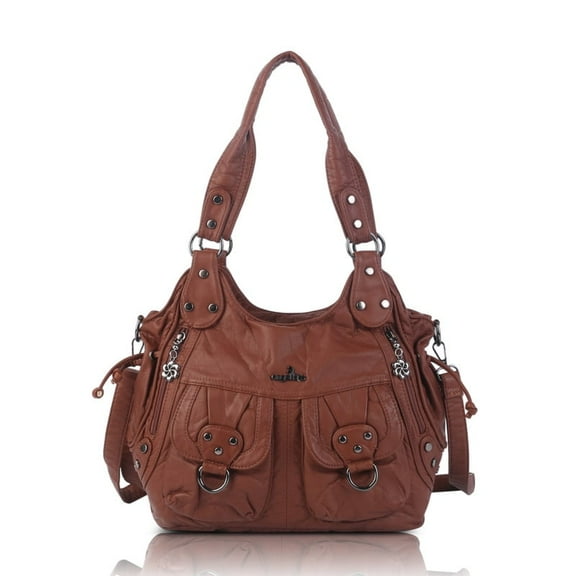 Angel Kiss Purses and Handbags for Women Vegan Leather Hobo Purses multi pocket Satchel Handbags