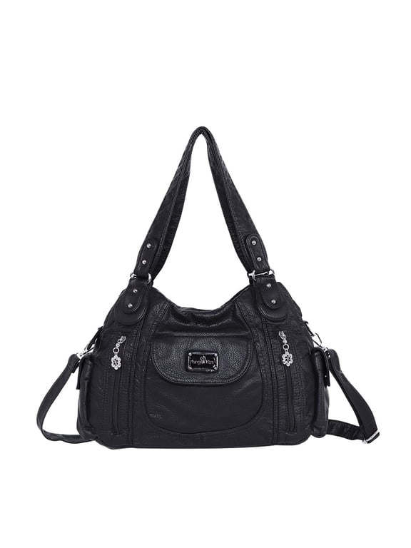 Large Purses for Women,Shoulder Bag Hobo Tote Purse Mutipocket Faux Leather Satchel Hobo bag