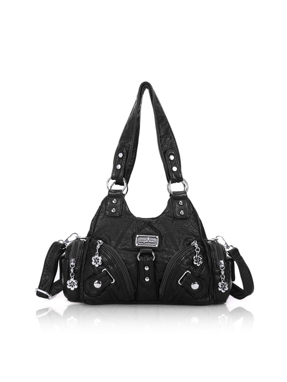 Purses and Handbags for Women, PU Leather Hobo Shoulder Bag with Crossbody Strap, Multi-Pocket Tote Bag with Zipper