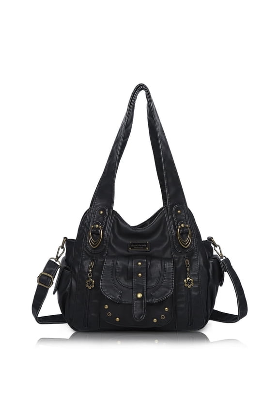 Purses for Women and Hangbags Vegan Leather Hobo Satchel Multi pocket Purse