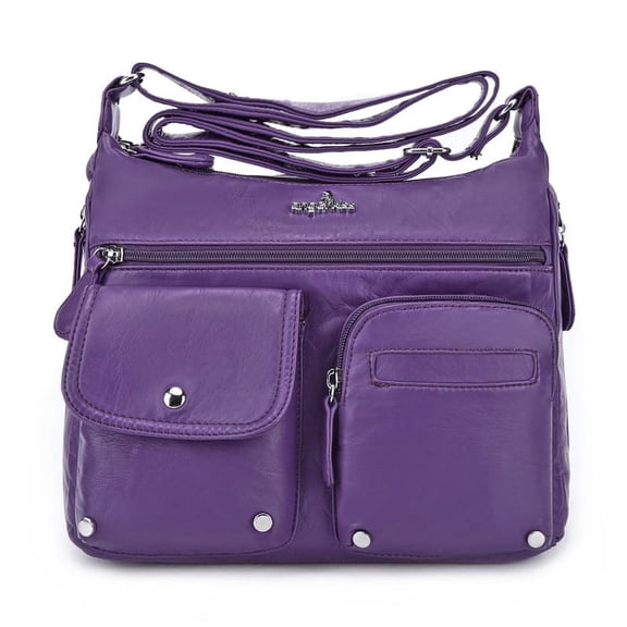 Angel Kiss Women's Crossbody Bag Multi Pocket Bag and Adjustable Shoulder Strap Soft Bag