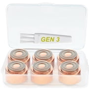 Angel Kiss Generation 3 Replacement Heads Compatible with Flawless Finishing Touch Facial Hair Remover Gen 3, with Cleaning Brush & Storage Case