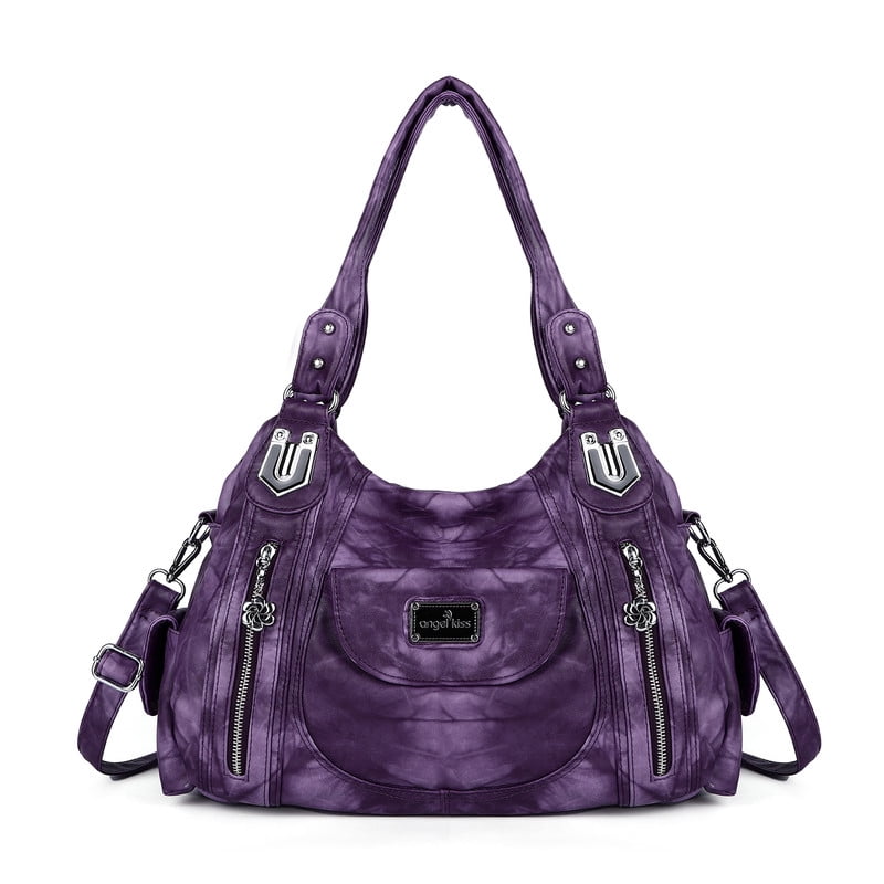 Angel Kiss Damen Handtasche Mit Crossbody Trageriemen - PU Leder Hobo Bag 35x20x18cm - Elegantes Design