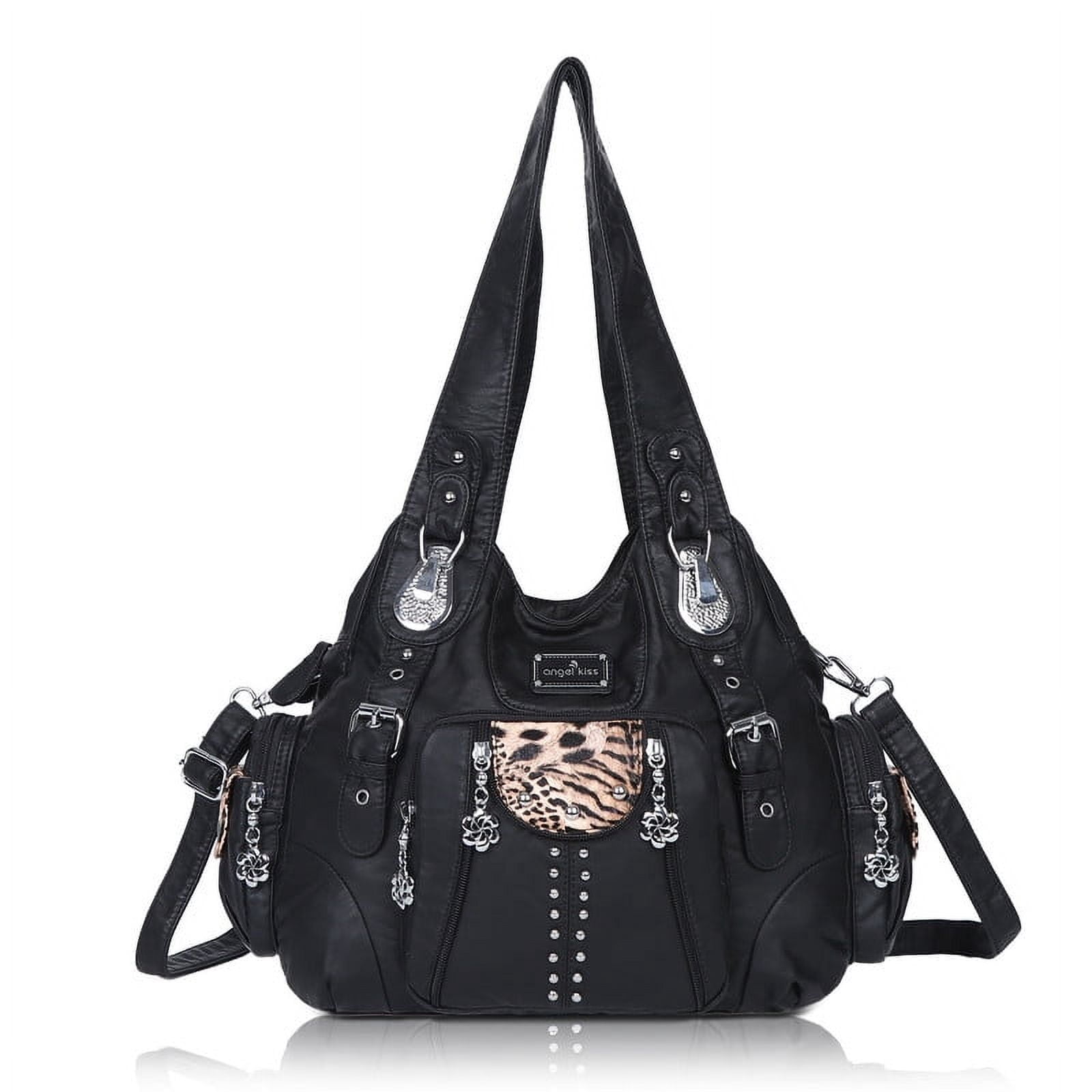 Angel Kiss for Women Large capacity Vegan Leather wallet and Handbags Crossbody Purses Multi pocket shoulder bag