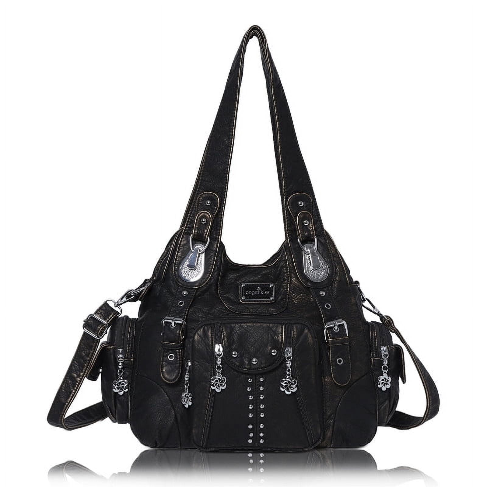Angel Kiss for Women Large capacity Vegan Leather wallet and Handbags Crossbody Purses Multi pocket shoulder bag