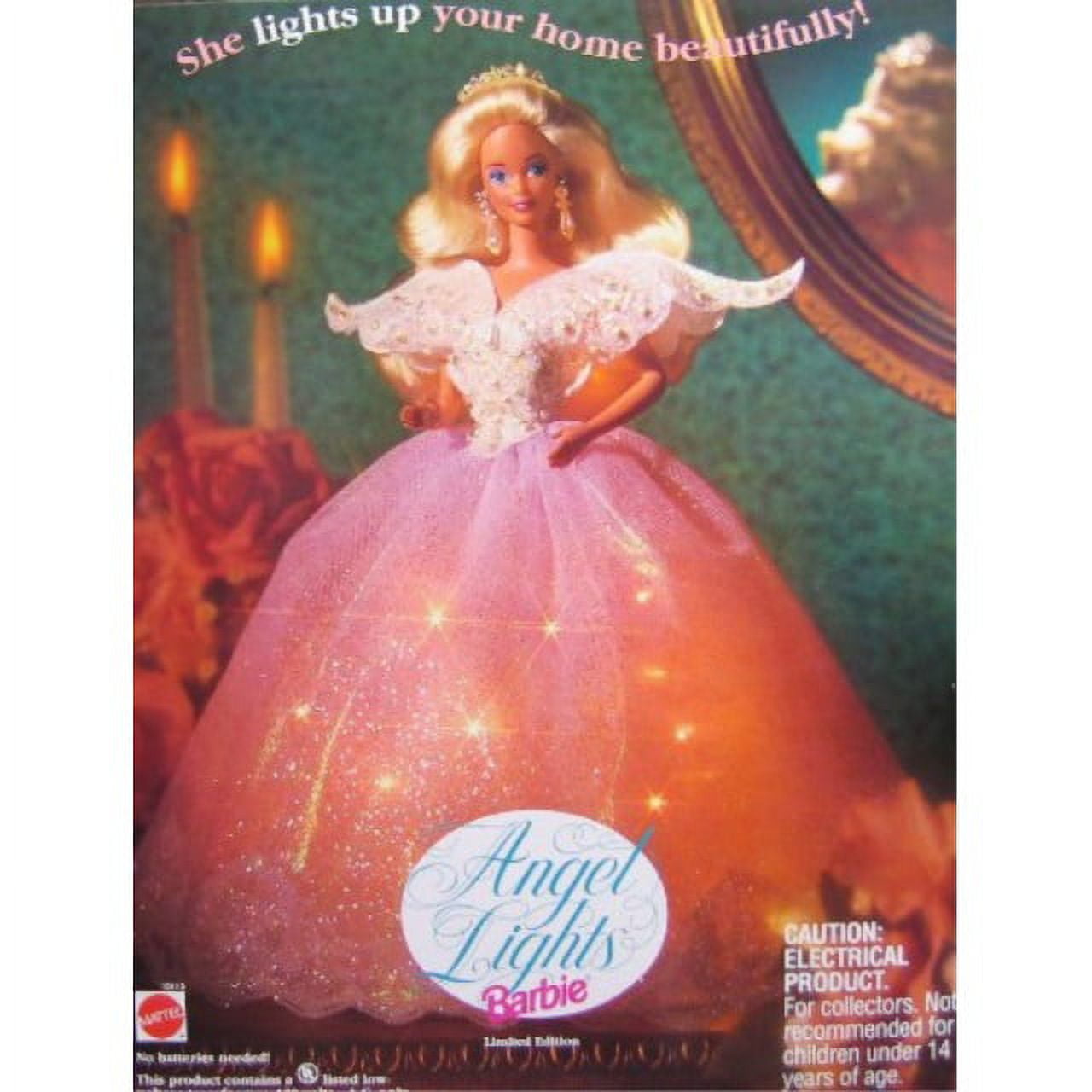 Angel Lights Barbie Doll Tree Topper Light up Angel Limited