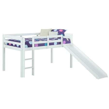 Angel Line Junior Loft Bed with Slide for Kids White
