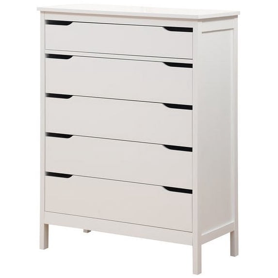 Angel Line Lauren 5 Drawer Chest, White