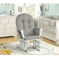 Angel Line Windsor Glider, White with Gray Cushions