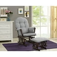 thumbnail image 1 of Angel Line Windsor Glider and Ottoman, Espresso Finish with Gray Cushions, 1 of 3