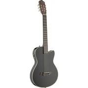 Angel Lopez 4/4 Cutaway Electric Classical Guitar Solid Body, Black