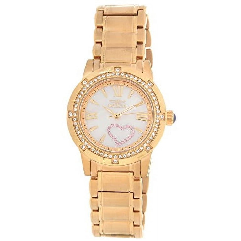 Ladies 18kt Gold Angel Dial Watch Steel Invicta Angel Mother Of Pearl Dial 18k Gold-plated Stainless  main image 3