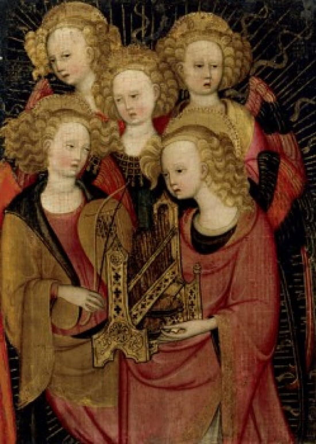Angel Musicians 14th Century Stefano da Verona (ca 1374-1438 Italian) Tempera on wood panel Correr Civic Museum Venice Canvas Art - Stefano da Verona (18 x 24)