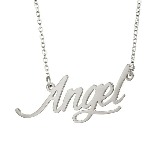 Angel Name Pendant Nameplate Necklace Stainless Steel Jewlery Graduation Gifts