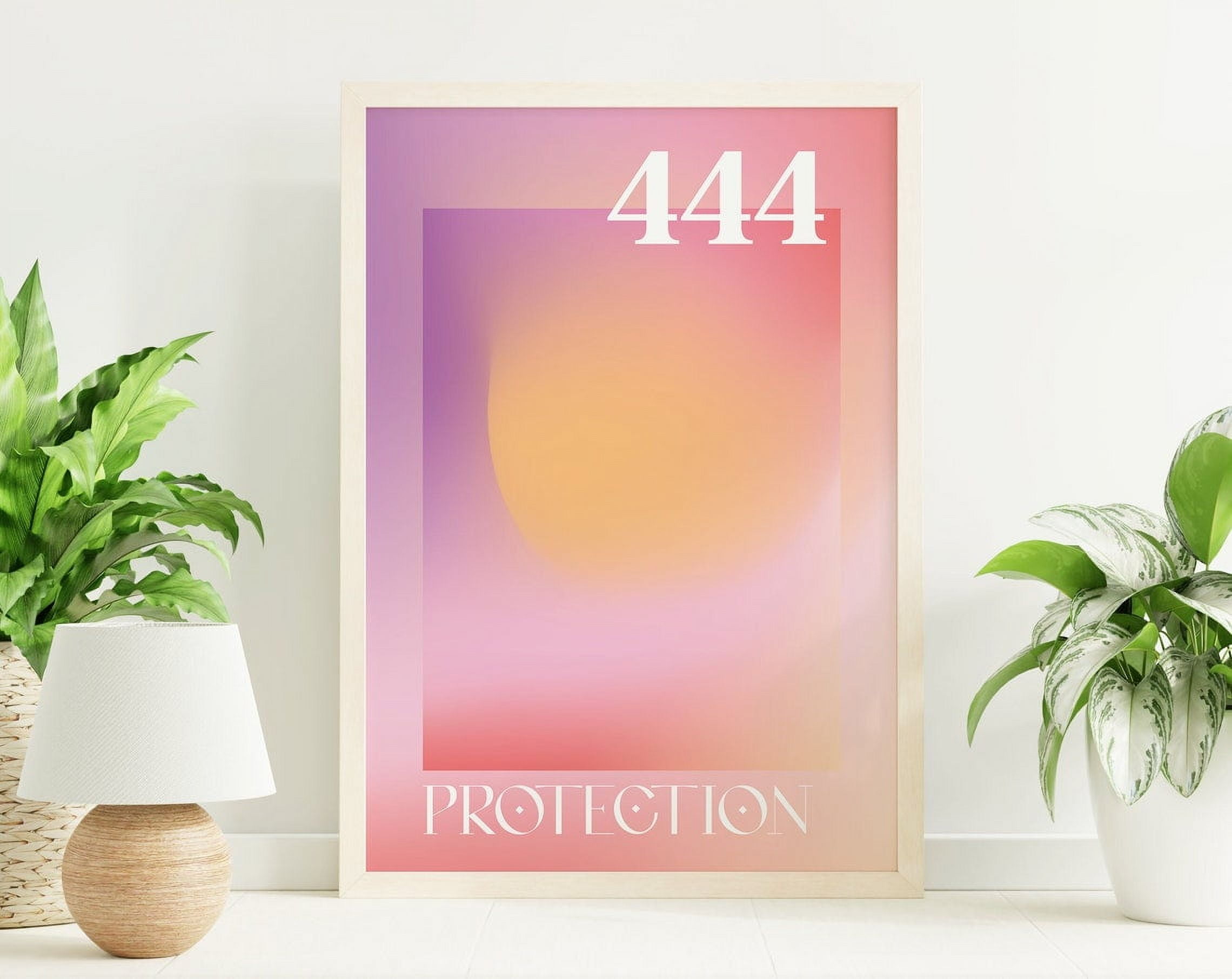 Angel Number 444 Protection Print, Art, Spiritual Manifestation ...