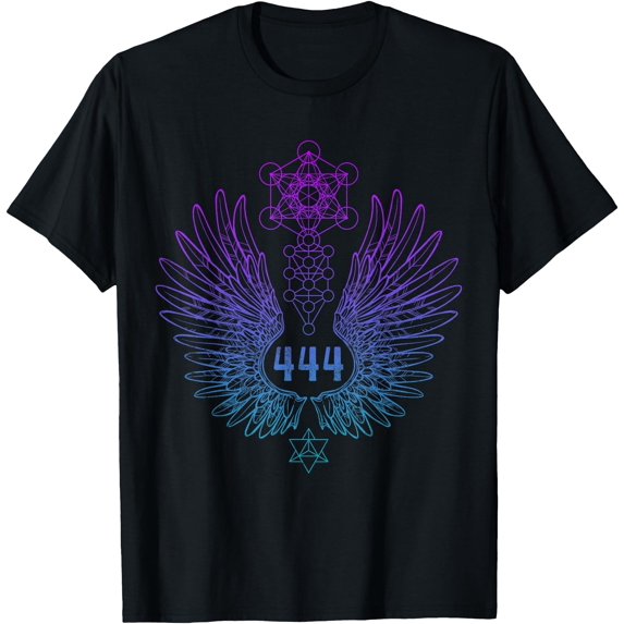 Angel Number 444 Sacred Geometry Healing Softstyle Unisex T-Shirt Men Women Kids,Black2 Color,Size 2T