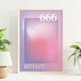 Angel Number 666 Reflect Print Spiritual Manifestation Gradient Aura ...