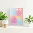 thumbnail image 1 of Angel Number 999 Release Poster Spiritual Manifestation Gradient Aura Wall Art Cute Trendy Poster, Stretched Size 8x12, 1 of 4
