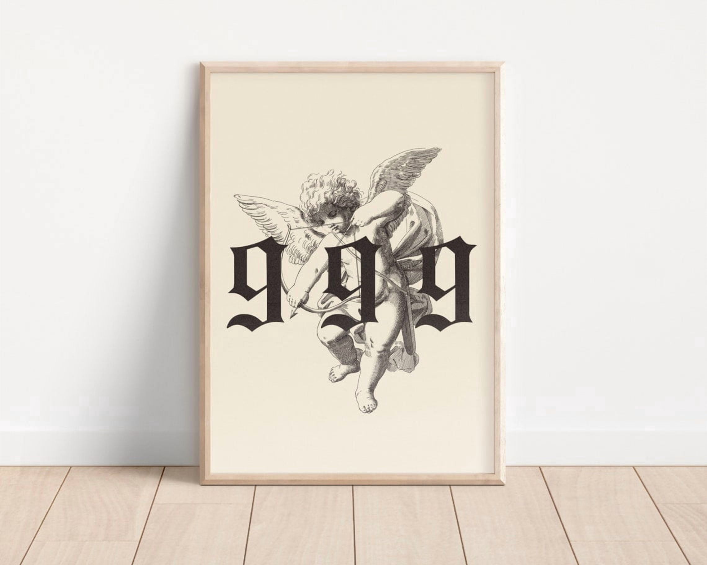 Angel Number 999 Wall Art Print, Coquette Decor - Walmart.com